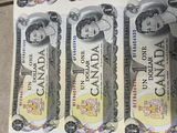 1973 Bank of Canada $1 Uncut Sheet of 40 Notes - BFK Prefix - AU/XF - thumbnail 8 of 30