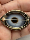 Vintage Signed Birks Banded "Bullseye" Agate Brooch - thumbnail 7 of 8
