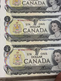 1973 Bank of Canada $1 Uncut Sheet of 40 Notes - BFK Prefix - AU/XF - thumbnail 17 of 30