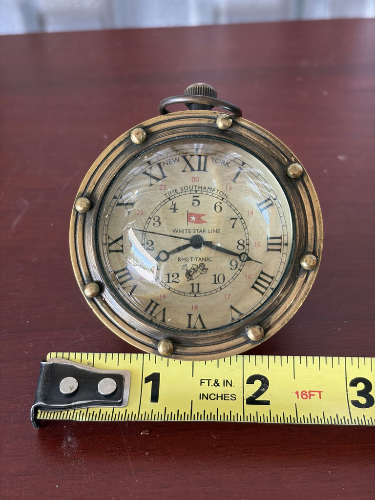 Titanic Porthole Eye Of Time Desk Clock - image 10 of 10