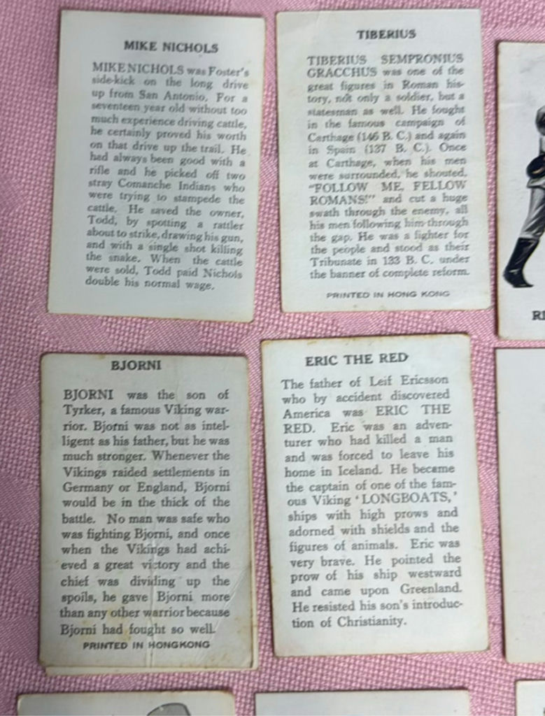 Early Wynn Upper Deck Card and Louis Marx "Warriors of the World" cards - image 9 of 19