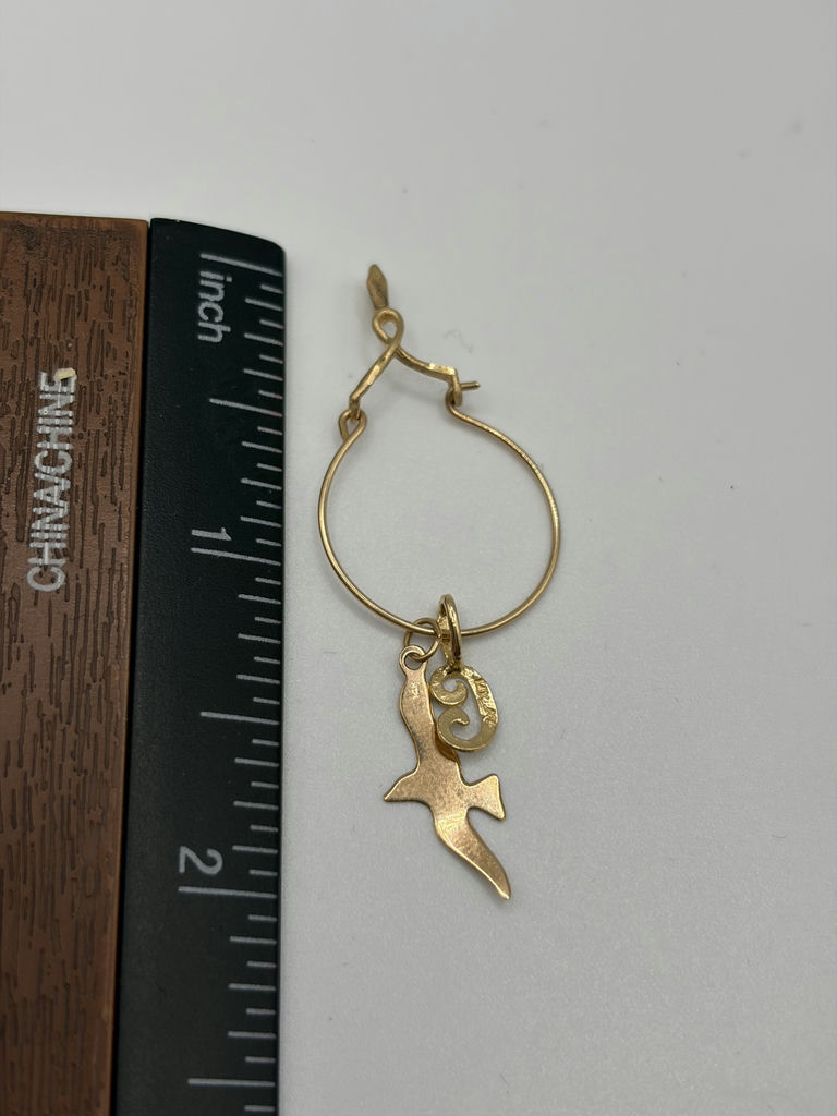 14k Gold Charms On Pendant And Black Opal Pendant - image 4 of 9