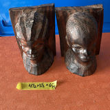 Pair Of African Tribal Wooden Bookends - thumbnail 1 of 7