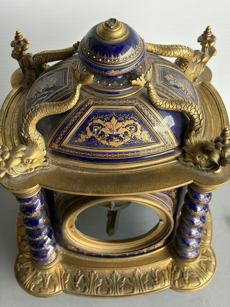 19th Century French Sevres Style Clock Garniture Set - image 24 of 28