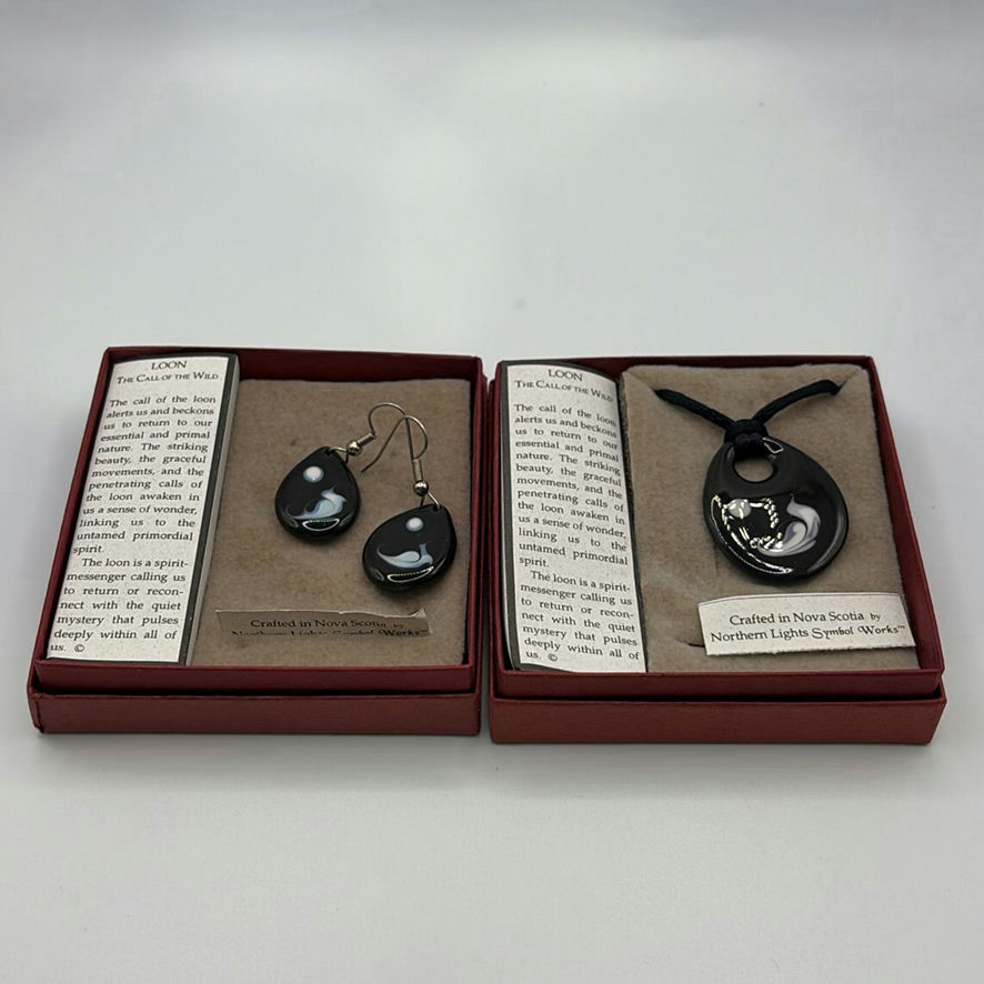 Loon Jewelry Necklace And Earrings - image 1 of 8