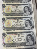 1973 Bank of Canada $1 Uncut Sheet of 40 Notes - BFK Prefix - AU/XF - thumbnail 15 of 30