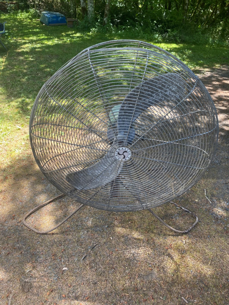 Vintage Fan and Metal Stand - image 1 of 3