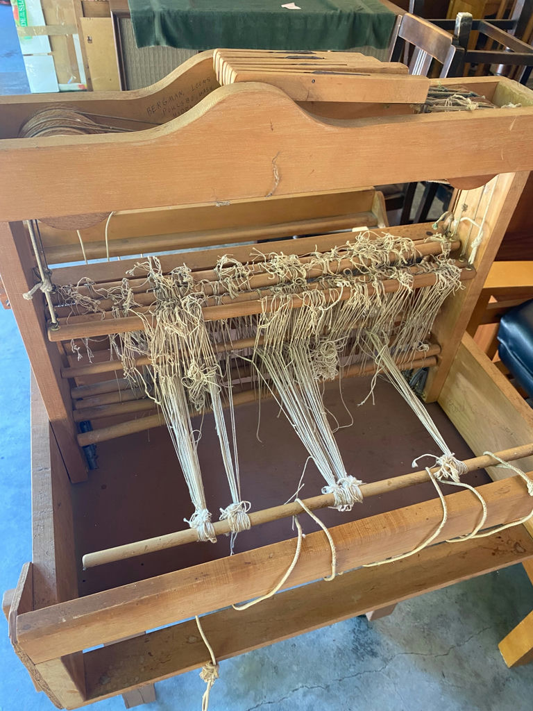 Antique Wooden Loom With Accessories - image 3 of 8