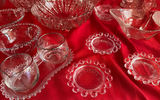 Vintage Clear Pressed Glassware and Bubble Glassware Lot - thumbnail 6 of 12