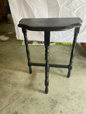 Small Black Shabby Chic Wall Table - Image 1 of 4