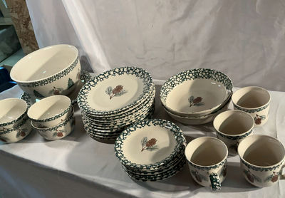 Pinecone Ceramic Service For 8 - Image 1 of 9