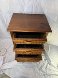 Wood And Wicker Storage Cabinet, Ceramic Lamp - thumbnail 7 of 7