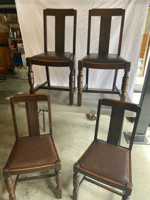 Four Vintage Dining Chairs - Image 1 of 5