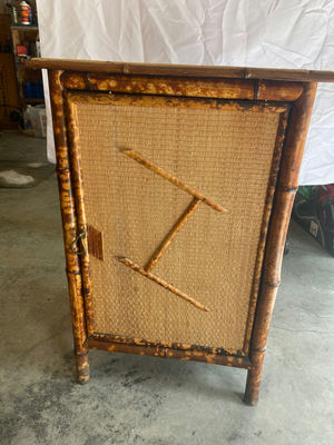 AntiqueTiger Bamboo/Rattan Cabinet - Image 1 of 5