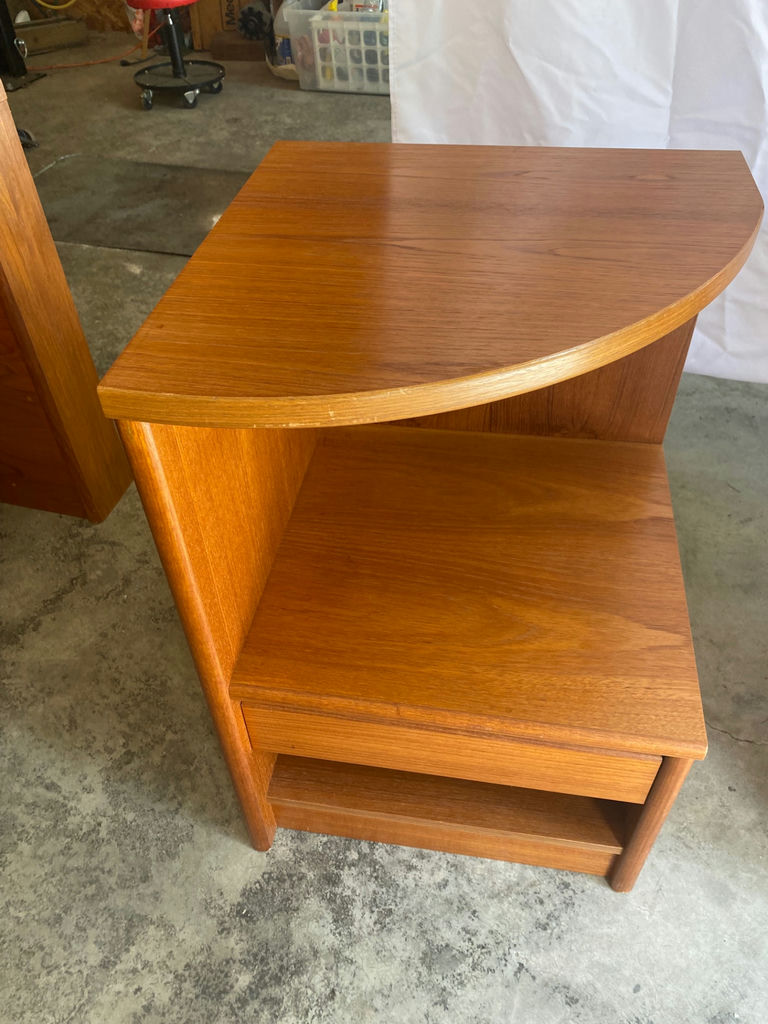 Mid-Century Headboard with detachable Nighstands  - image 3 of 10