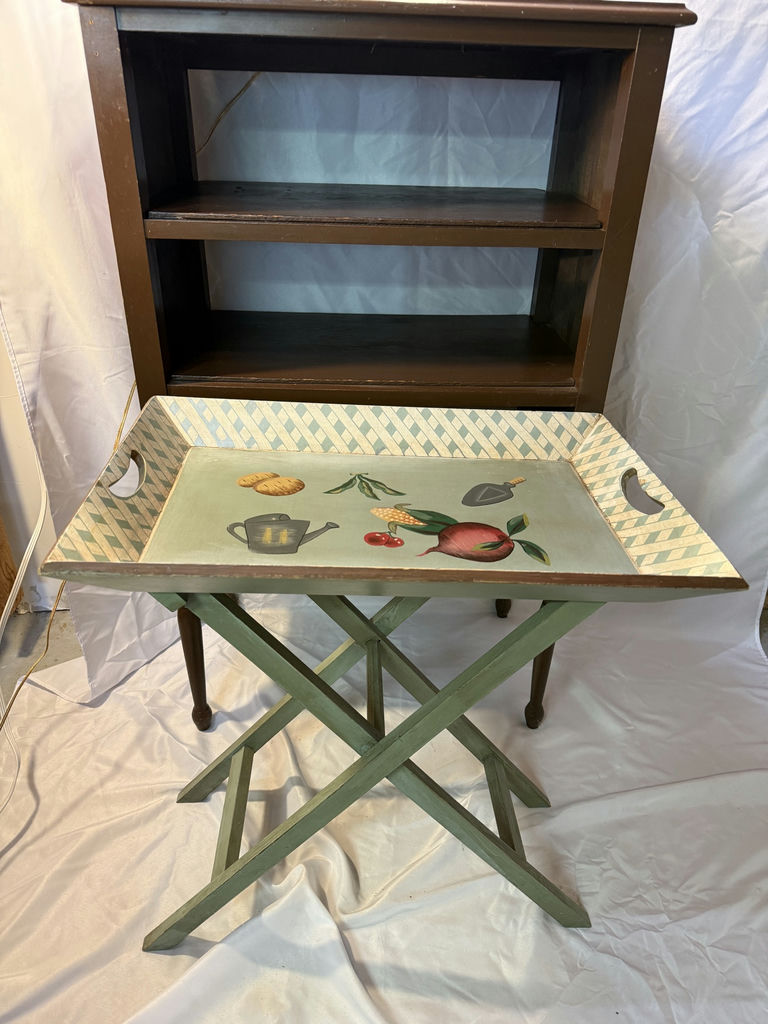 Bookcase, Folding Table And A Lamp - image 5 of 10
