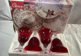 Last Of The Gibson Fine China Christmas Service For 4 With Red Wine Goblets - thumbnail 1 of 3
