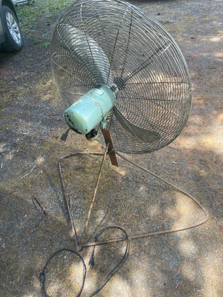 Vintage Fan and Metal Stand - image 3 of 3
