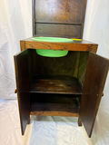 Vintage wooden washstand cabinet with basin - thumbnail 4 of 8