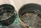 Canning supplies: Mason jars, lids, enamelware pots, and jar rack - thumbnail 5 of 8