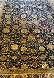 Newport Collection Navy Tabriz Area Rug - thumbnail 1 of 5