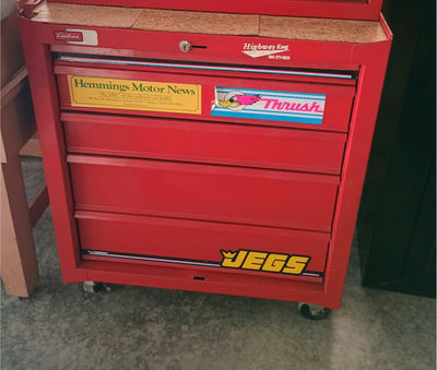 Red Rolling Metal Tool Cabinet - Image 1 of 3