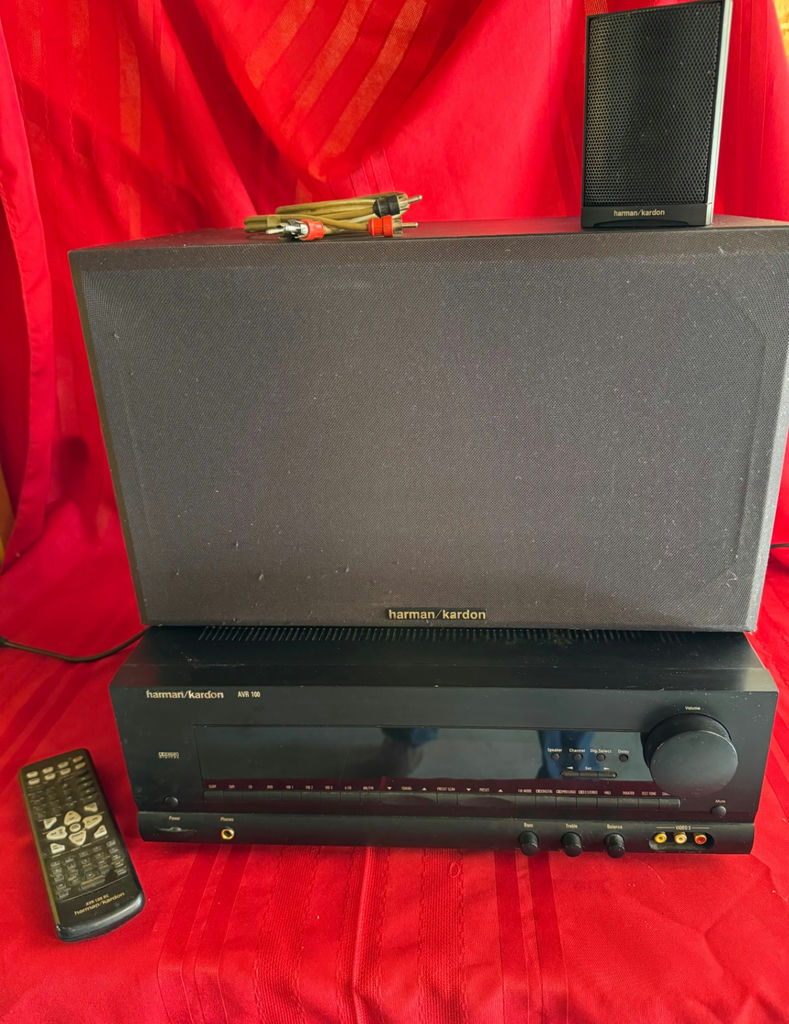 Harman/Kardon AVR 100 RC stereo receiver with speakers and subwoofer - image 1 of 17