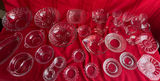 Vintage Clear Pressed Glassware and Bubble Glassware Lot - thumbnail 1 of 12