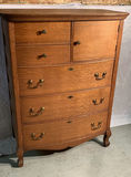 Antique Oak Highboy - thumbnail 1 of 9