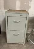 MCM Industrial Drafting Stool, and metal Drawer cabinet - thumbnail 2 of 5