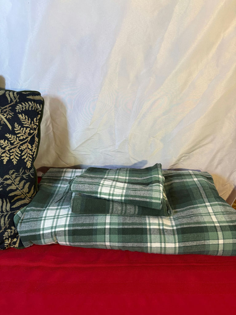 Throw Pillows And A Flannel Duvet Set - image 3 of 3