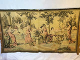 Tapestry wall hanging with lace linens and crocheted doilies - thumbnail 2 of 5