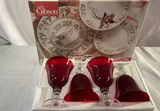 Gibson China Service For 4 And 4 Red Wine Goblets - thumbnail 1 of 4