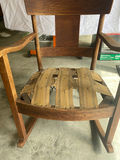 Antique Oak Rocking Chair - thumbnail 2 of 5