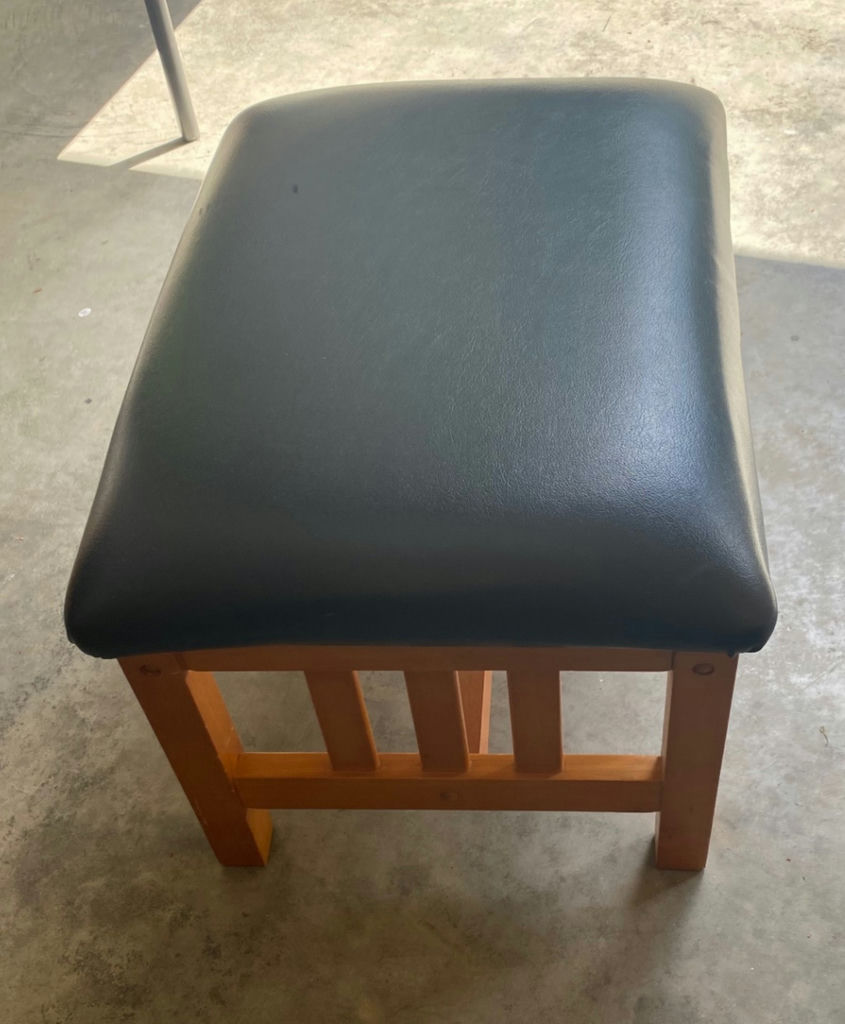 Craftsman Wooden Armchair and Ottoman - image 5 of 6