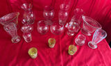 16-Piece Clear Glass & Vases - thumbnail 1 of 6