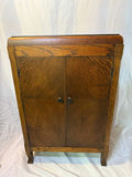 Vintage wooden washstand cabinet with basin - thumbnail 1 of 8