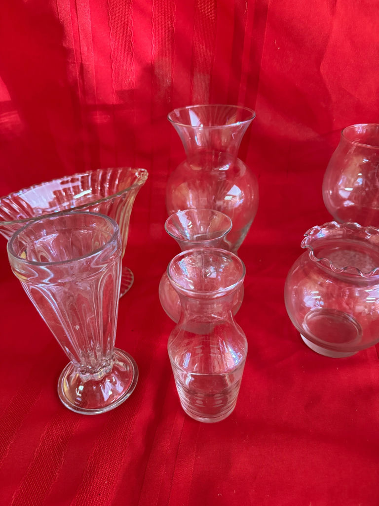 16-Piece Clear Glass & Vases - image 2 of 6