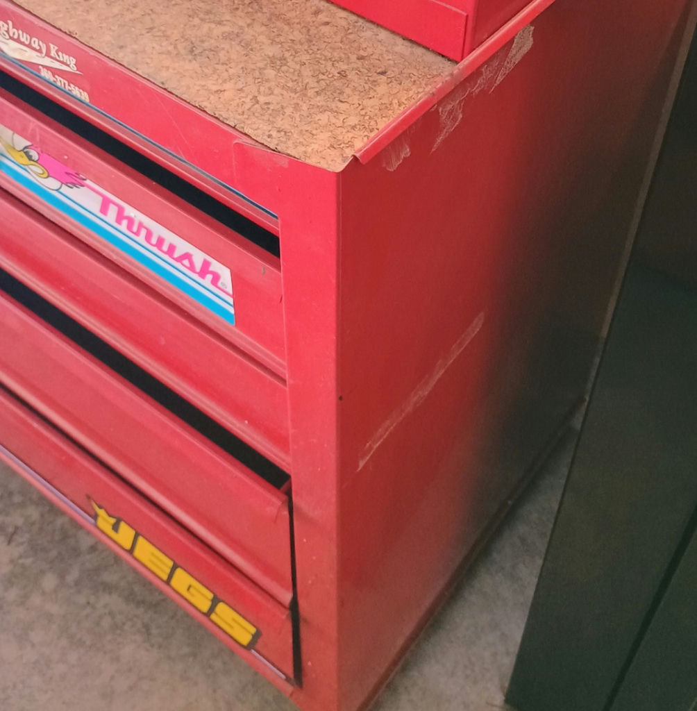 Red Rolling Metal Tool Cabinet - image 2 of 3