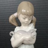 Lladro Girl w/Cat & Playful Kitten Figurines - thumbnail 10 of 12
