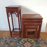 Asian Inspired Plant Stand and Nesting Tables - thumbnail 1 of 12
