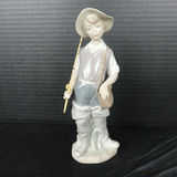 Lladro Boy w/Fishing Pole Figurine - thumbnail 1 of 6