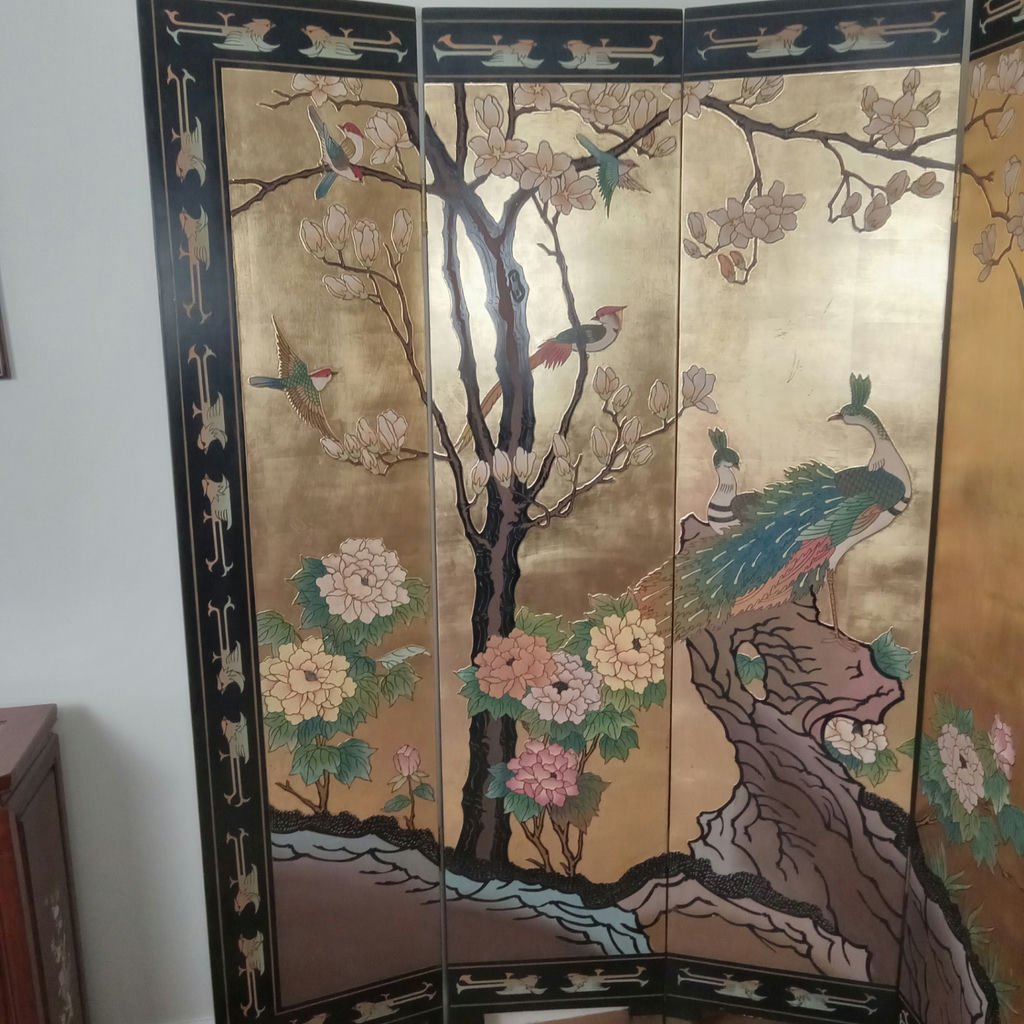 Asian Wood Screen - image 2 of 15