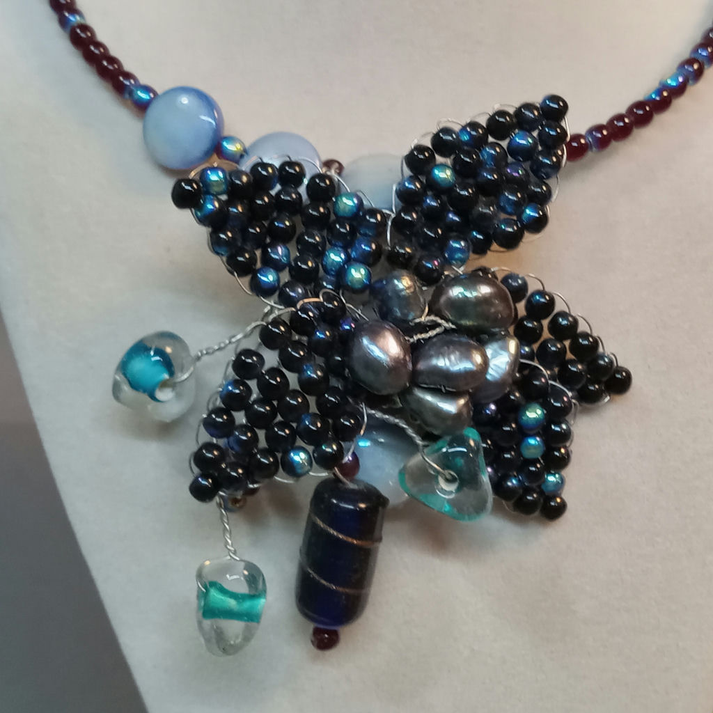 Hand Beaded Jewelry - Blues - image 3 of 10