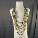 Hand Beaded Floral Jewelry - Greens - thumbnail 2 of 17