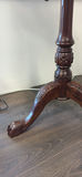 Carved Wooden Pedestal Accent Table - thumbnail 4 of 6