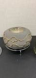 Glass Candle Holder, Bowl, and Lidded Jar - thumbnail 3 of 5