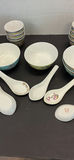 Decorative Ceramic Bowls, Cups, and Soup Spoons Set - thumbnail 3 of 8