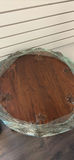 Carved Wooden Pedestal Accent Table - thumbnail 2 of 6