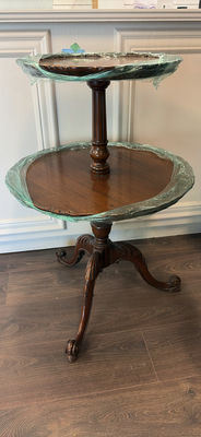 Two-Tier Wooden Side Table - Image 1 of 7